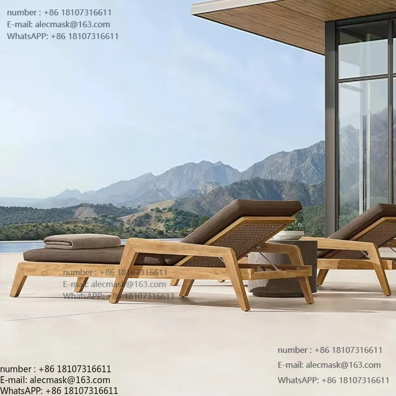 

Nordic style terrace outdoor lounge chairs resort pool furniture all-weather lounge chairs