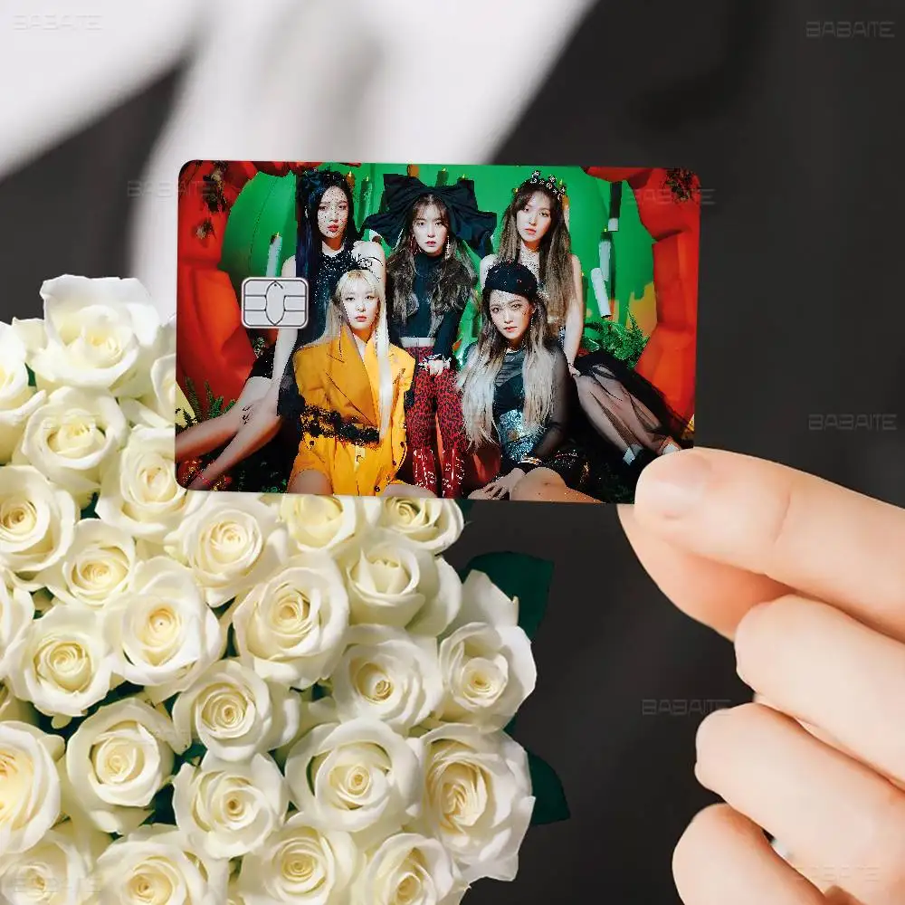KPOP R-Red-Velvets 100% Hot Sale Amine Credit Debit Bank Card Bus Card Film Skin Sticker