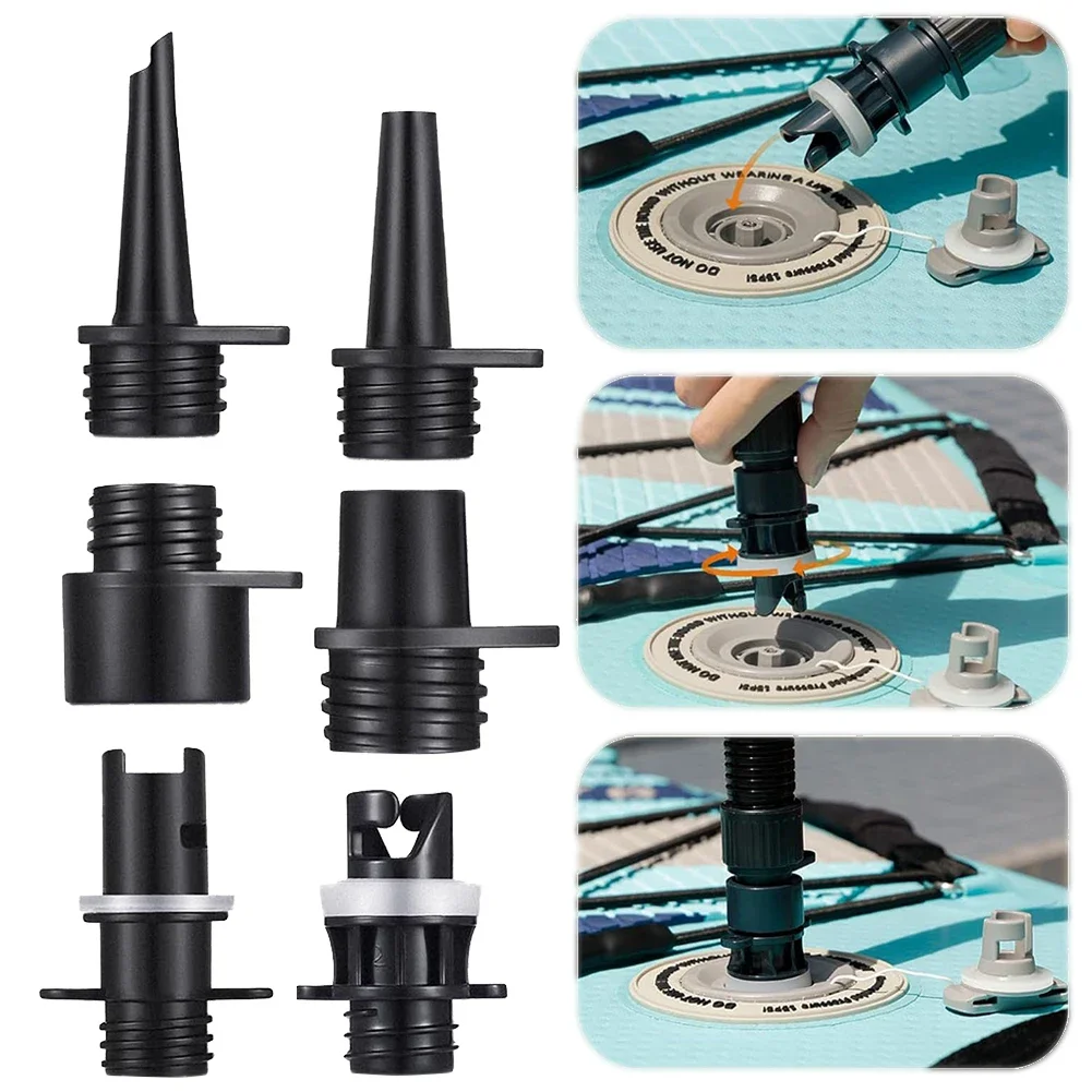 6Pcs Inflatable Air Pumps Hose Nozzle Kit Kayak Air Pump Tube Adaptor Air Valve Nozzles Inflatable Boat SUP Accessories