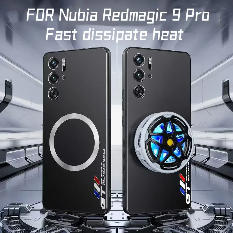 Luxury Graphene Heat Dissipation Phone Case for ZTE Nubia Redmagic 9 8 Pro Plus 7 7S 6 6S Pro Cases Metal Cooling Magnetic Cover