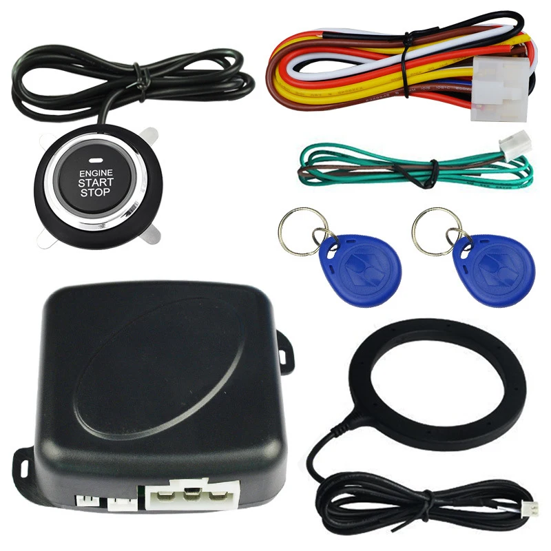 Car Alarm Engine Starline Push Button Start Stop Rfid Lock Ignition Switch Keyless Entry System Starter Anti-Theft