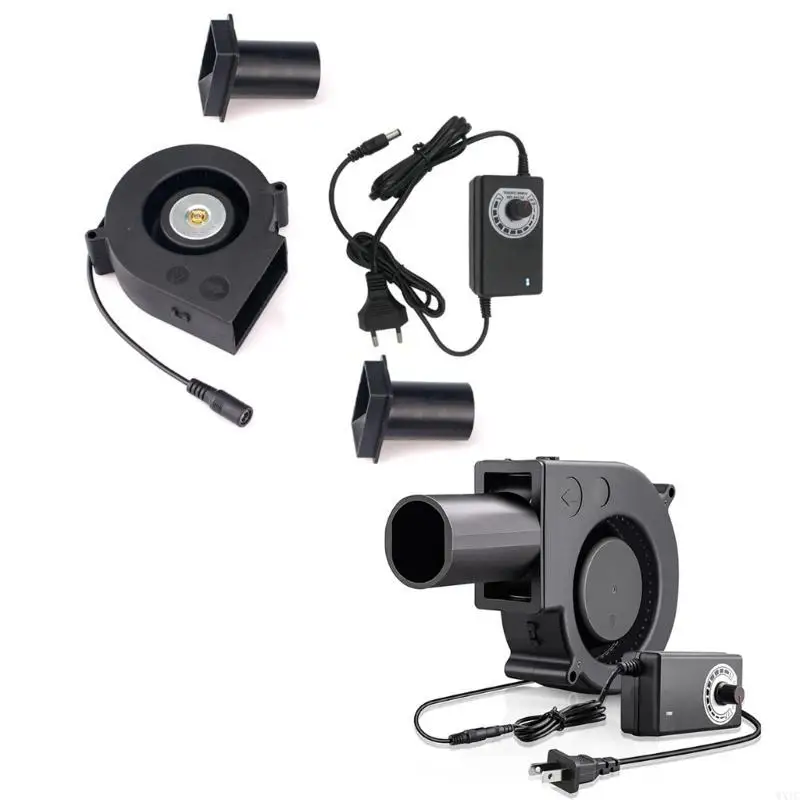 WXTC الاتحاد الأوروبي/الولايات المتحدة التوصيل شواء منفاخ الهواء المحمولة شواء مروحة منفاخ الشواء مروحة 12 فولت 5500 دورة في #3