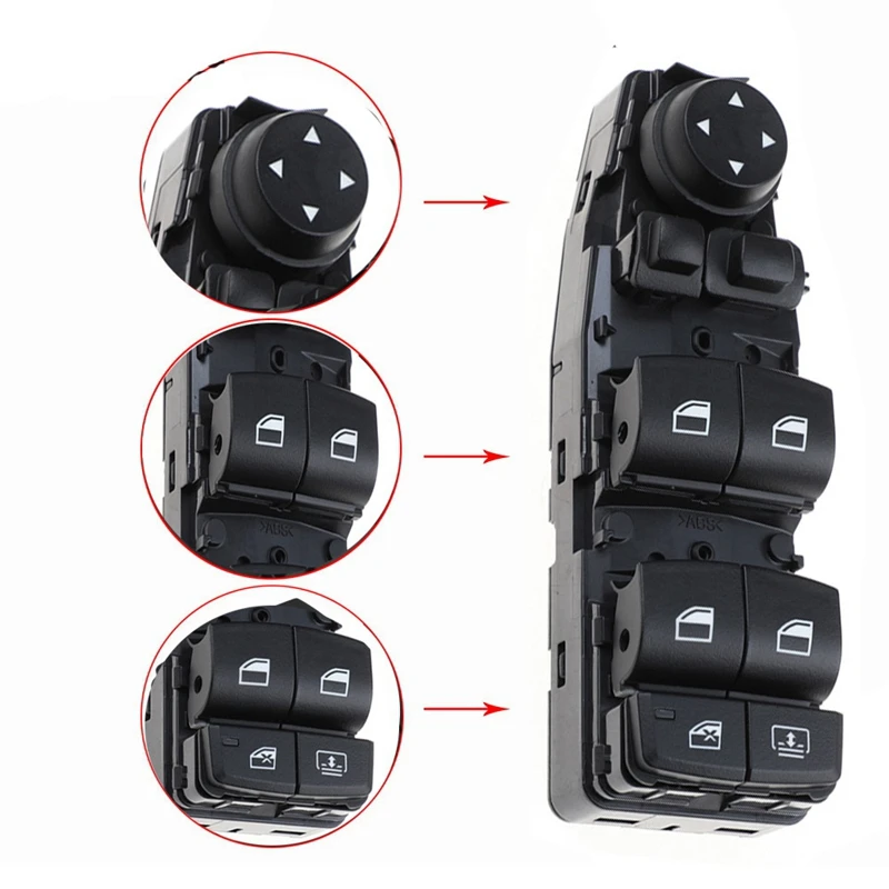 Car Power Master Window Switch Window Control Switch 61319238240 For-BMW 5 6 7 Series 530 525 640 730 740 760 F10 F18