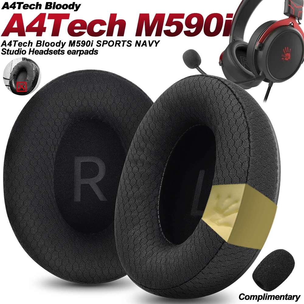 Earphone pads For A4Tech Bloody M590i SPORTS NAVY replacement Earpads  Earmuffs Soft cloth Memory Covers Sponge Protein