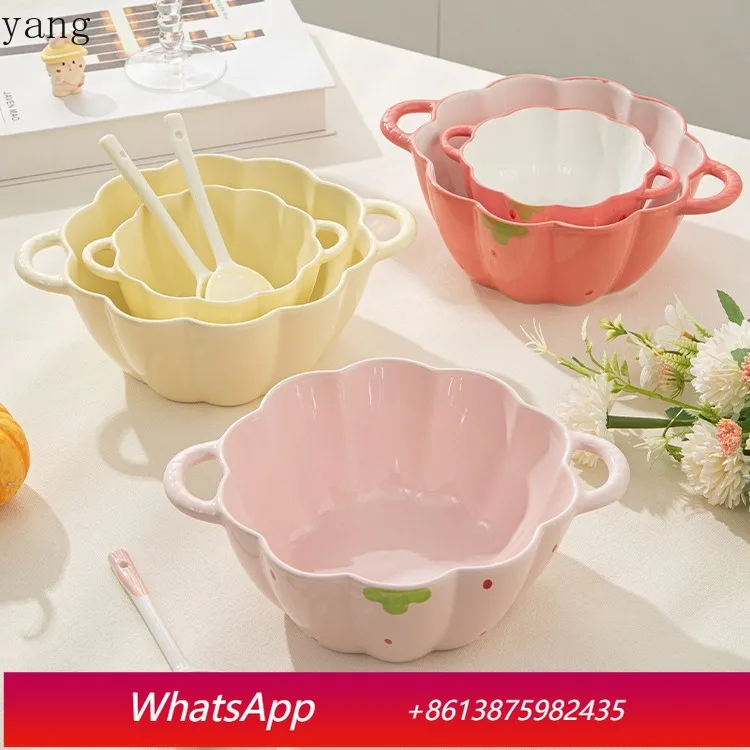 CX Cute High Value Bowl Ceramic Tableware Dish Set Amphora Bowl Instant Noodle Bowl