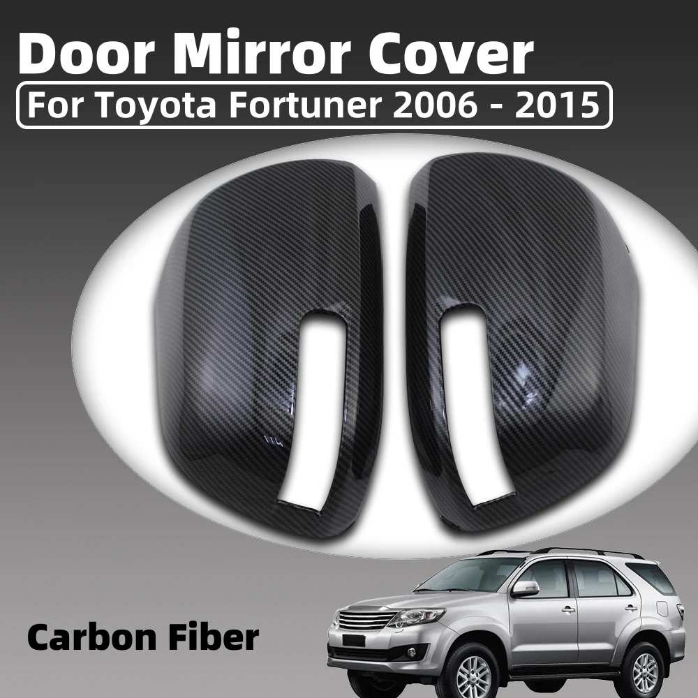 

Abs Chrome Plated Silver and Carbon Fiber Door Mirror Cover For Toyota Fortuner 2006 - 2015 Car Accessories Exterior Decorate