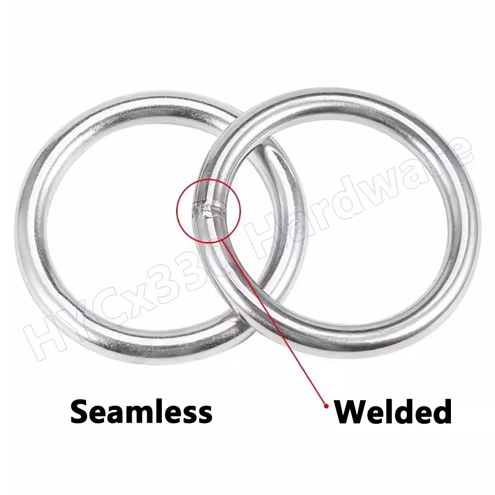 304 Stainless Steel Rings, Solid O Ring Seamless Metal O-ring Rust-proof Circle Ring for Macrame Boat Hammock Yoga Ringss Hanger