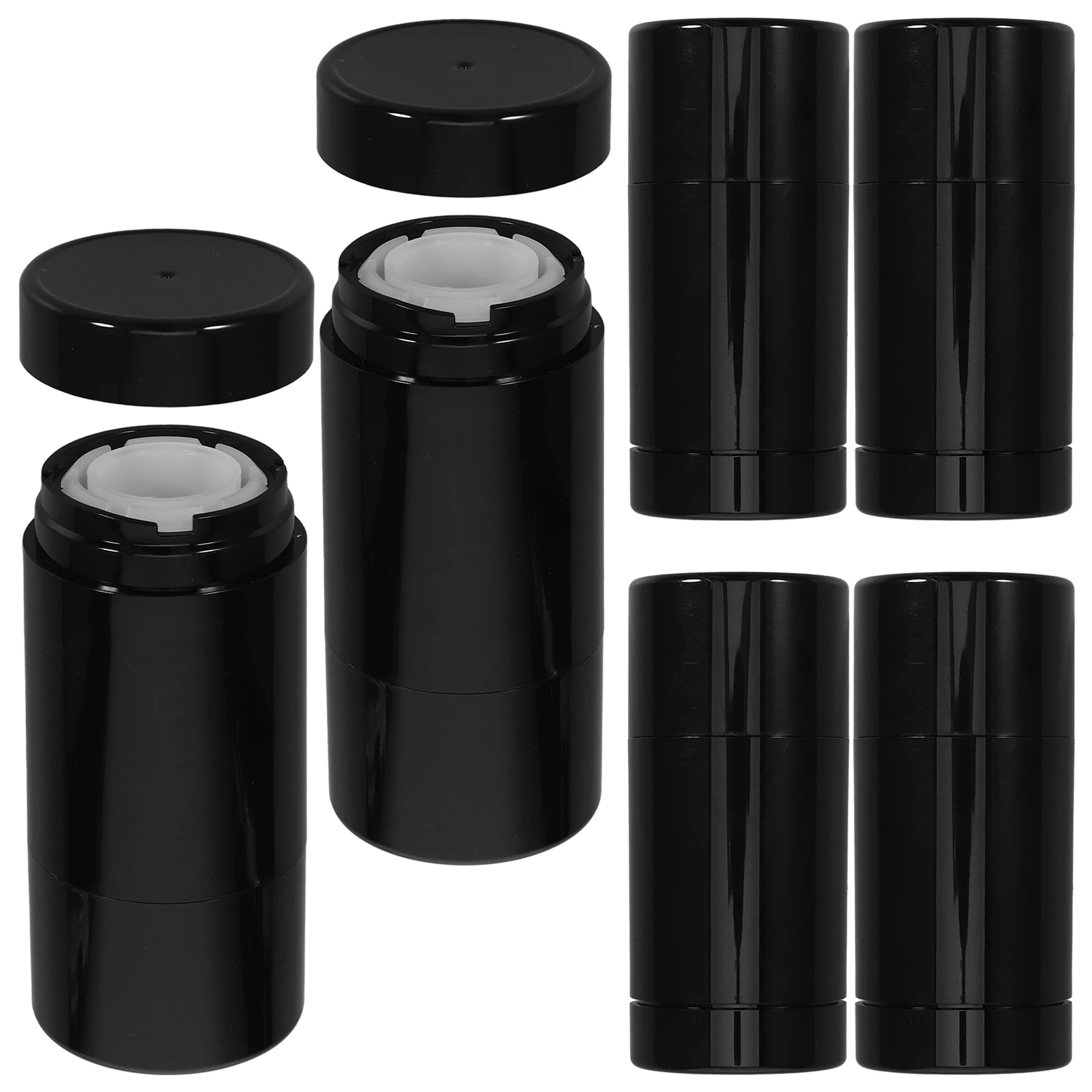 

6pcs Deodorant Containers Refillable Leak-Proof Empty Bottles Compact Portable For Travel Camping Skin Care Storage