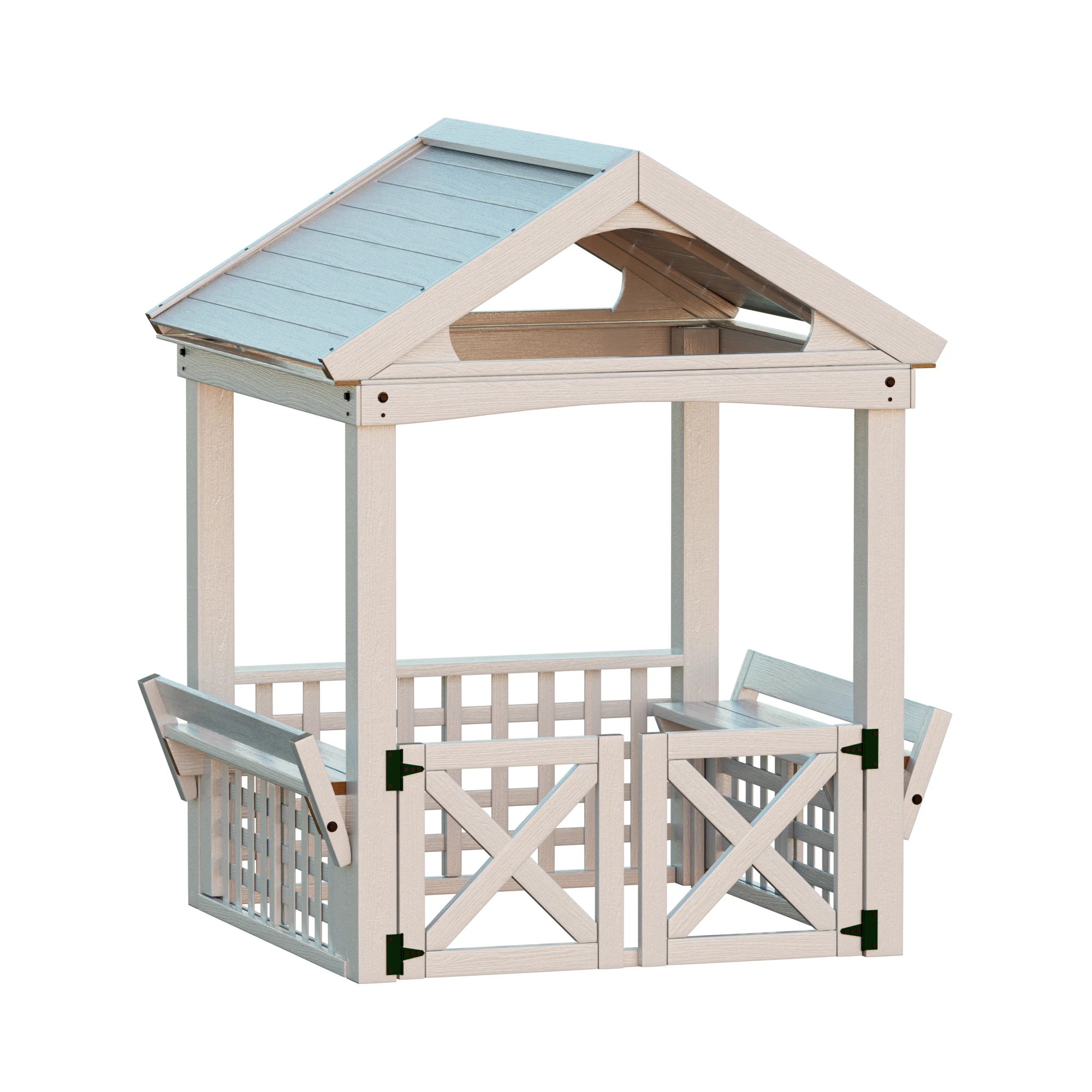 Kids Outdoor Wooden Playhouse - Özel Beyaz Çocuk Ahşap Oyun Evi