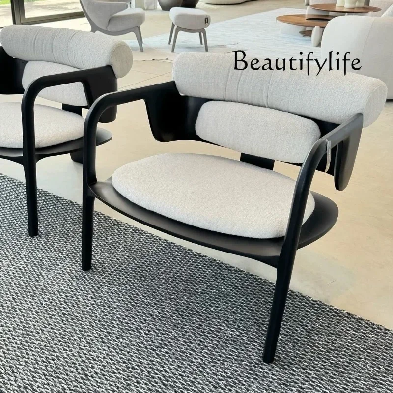 

Y Italian Minimalist Living Room Balcony Single Sofa Chair Nordic Light Luxury Creative Leisure Negotiation Chair