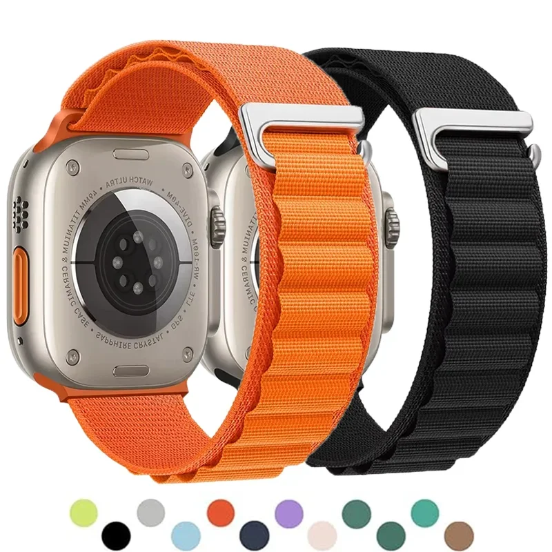 Alpine Loop For Apple Watch Ultra 2 49mm Band 41mm 45mm 38-42-40mm 44mm Sport nylon Bracelet iWatch Series 9 8 7 6 SE 5 3 Strap