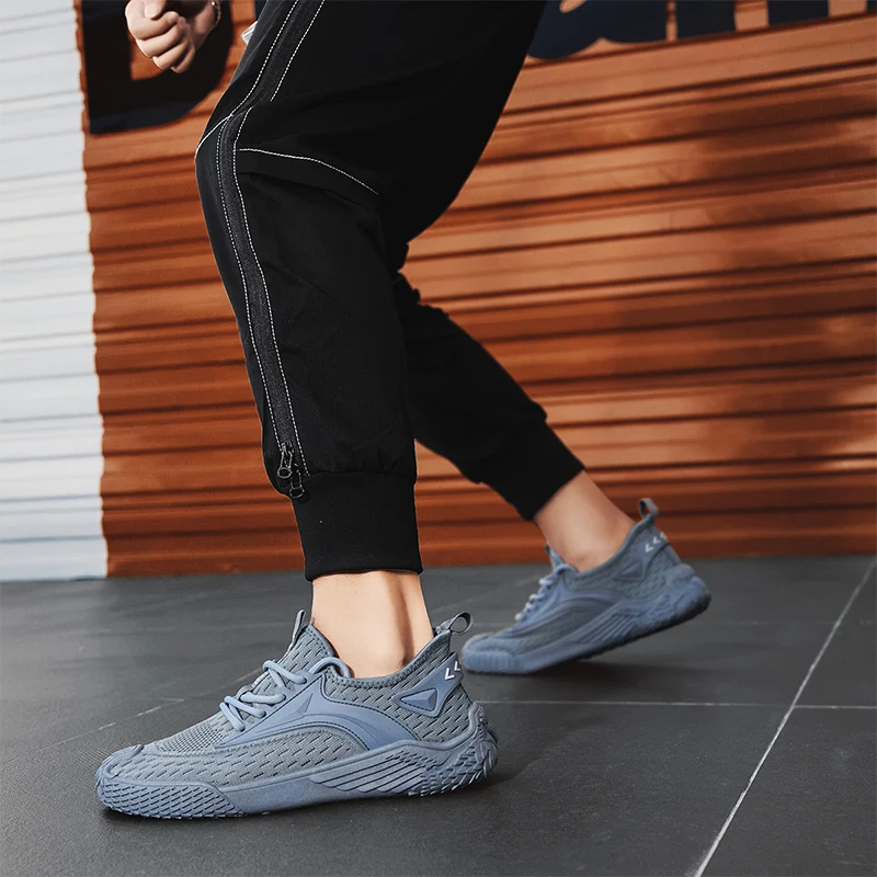 Golf Shoes, Men's Lace Up Mesh Breathable and Comfortable Casual Walking Shoes, Outdoor Jogging Shoes