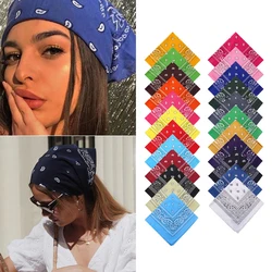 Lenço de cabeça boêmio feminino, bandana para meninas, acessórios de cabelo para crianças, bandanas quadradas punk, moda hip hop, 2023