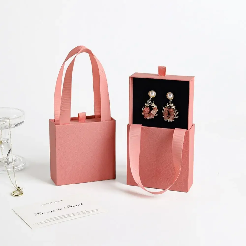 Jewelry Box With Tote Bag for Earring Ring Storage