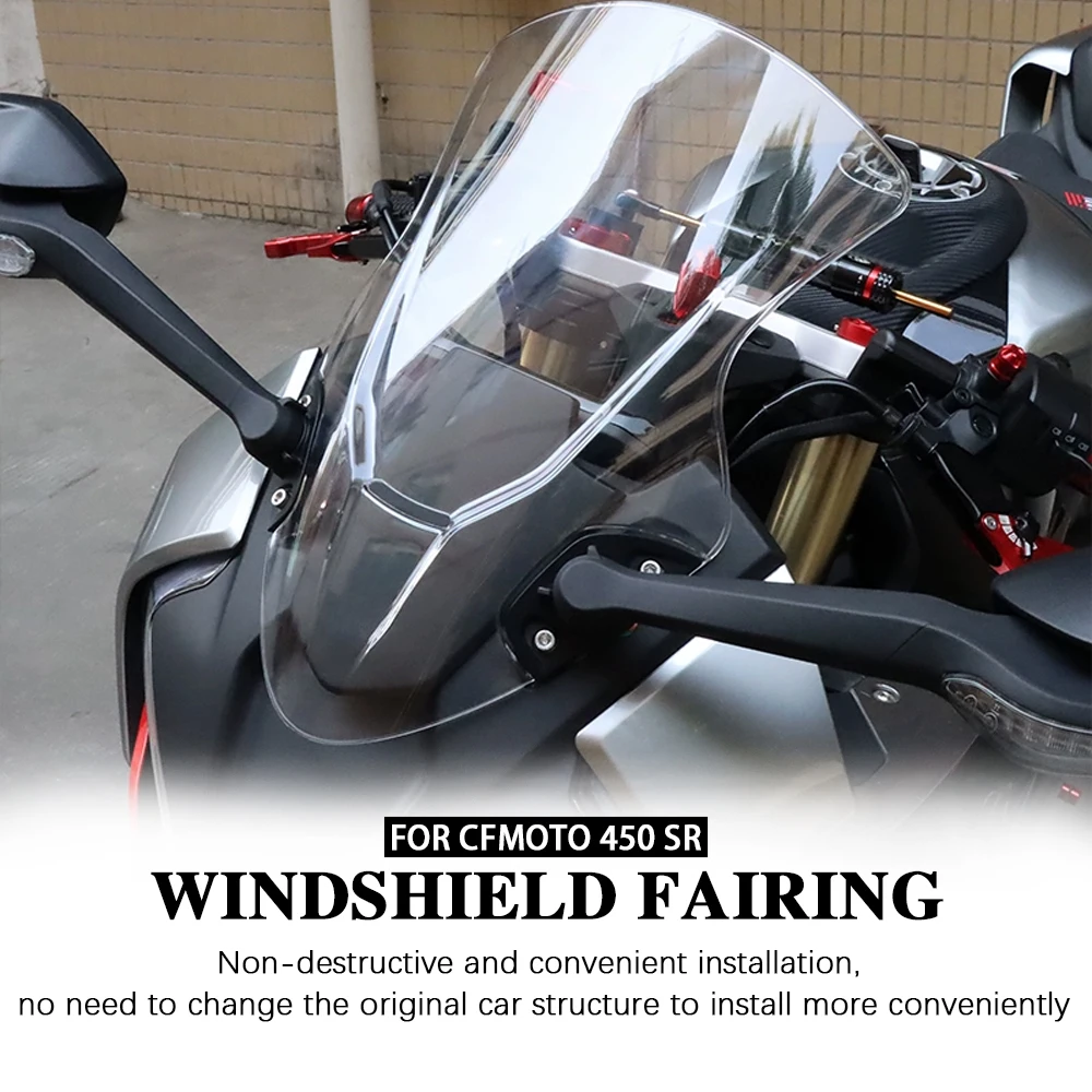 

Motorcycle Windshield Windscreen Wind Deflector Motorbike Wind Screen For CFMOTO 450SR 450 SR 450sr 2022-2025