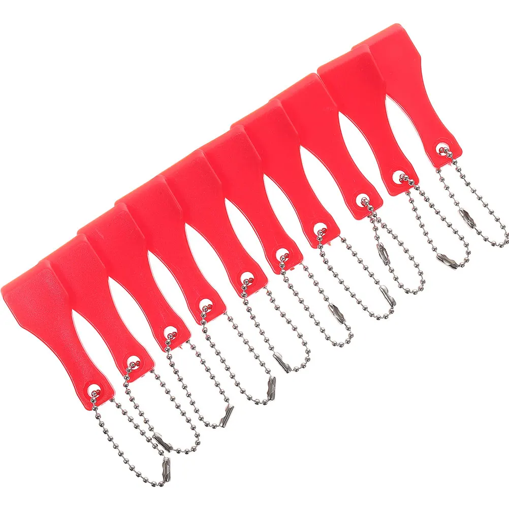 

20 pcs Lottery Scratchers Plastic Compact Multipurpose Label Scraper Tool Card Film Remover Keychain Small Lightweight