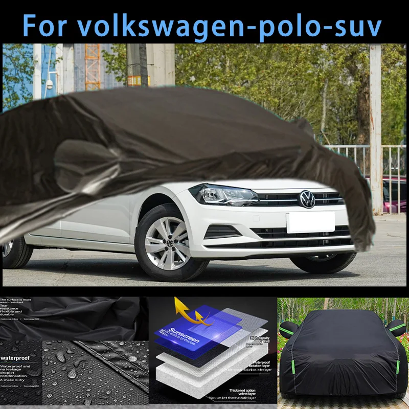 

For volkswagen-polo-suv Outdoor Protection Full Car Covers Snow Cover Sunshade Waterproof Dustproof Exterior Car accessories