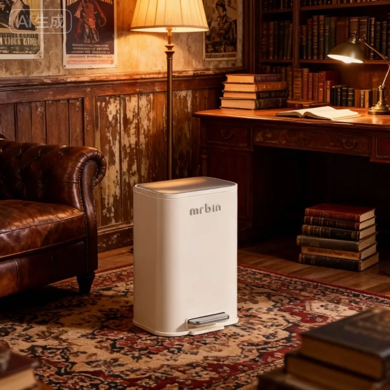 

Педальное мусорное ведро для кухни, большой емкости, класса люкс, для гостиной, прямоугольное, из нержавеющей стали, с крышкой