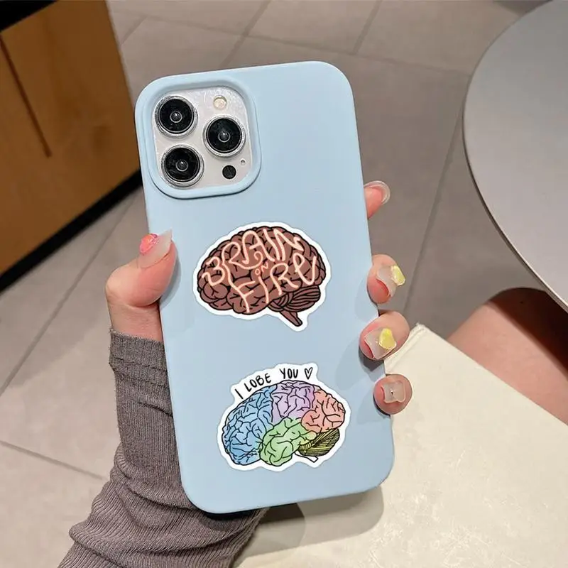 Brain Stickers 110Pcs Waterproof Cartoon Stickers Laptop Decals for Luggage Refrigerator Computer Water Bottle