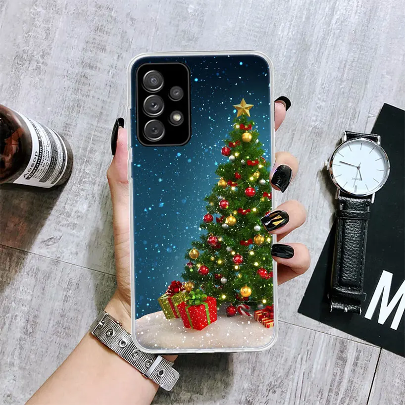 Merry Christmas Tree Snow Soft Phone Case for Samsung Galaxy A51 A50S A41 A31 A21S A11 A71 A70 A40 A30S A20E A10 A6 A7 A8 + A9 C