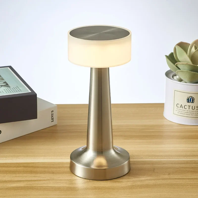 LED Bar Table Lamp Bar/Coffee/Restaurant Desktop Decor Night Light Rechargeable Touch Sensor Wireless Bedroom Reading Lamp