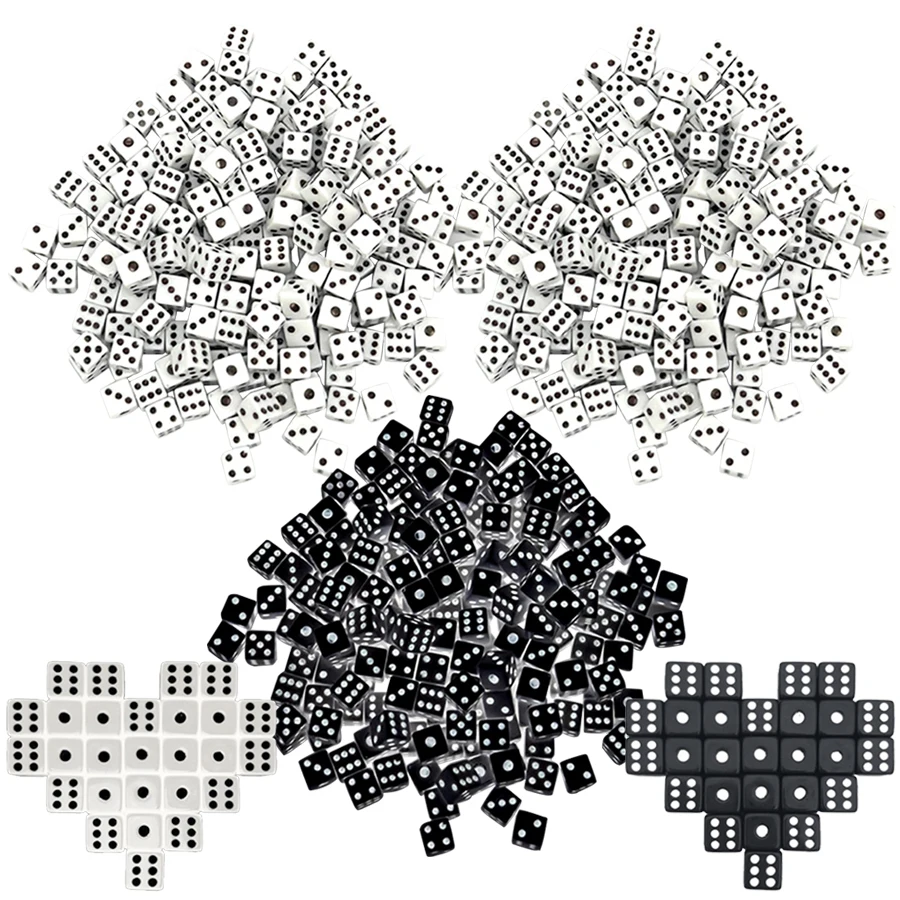 

200pcs 8mm Mini Dice Square Angle Point Dice Points Game Party Board Game Accessories Point Game Props