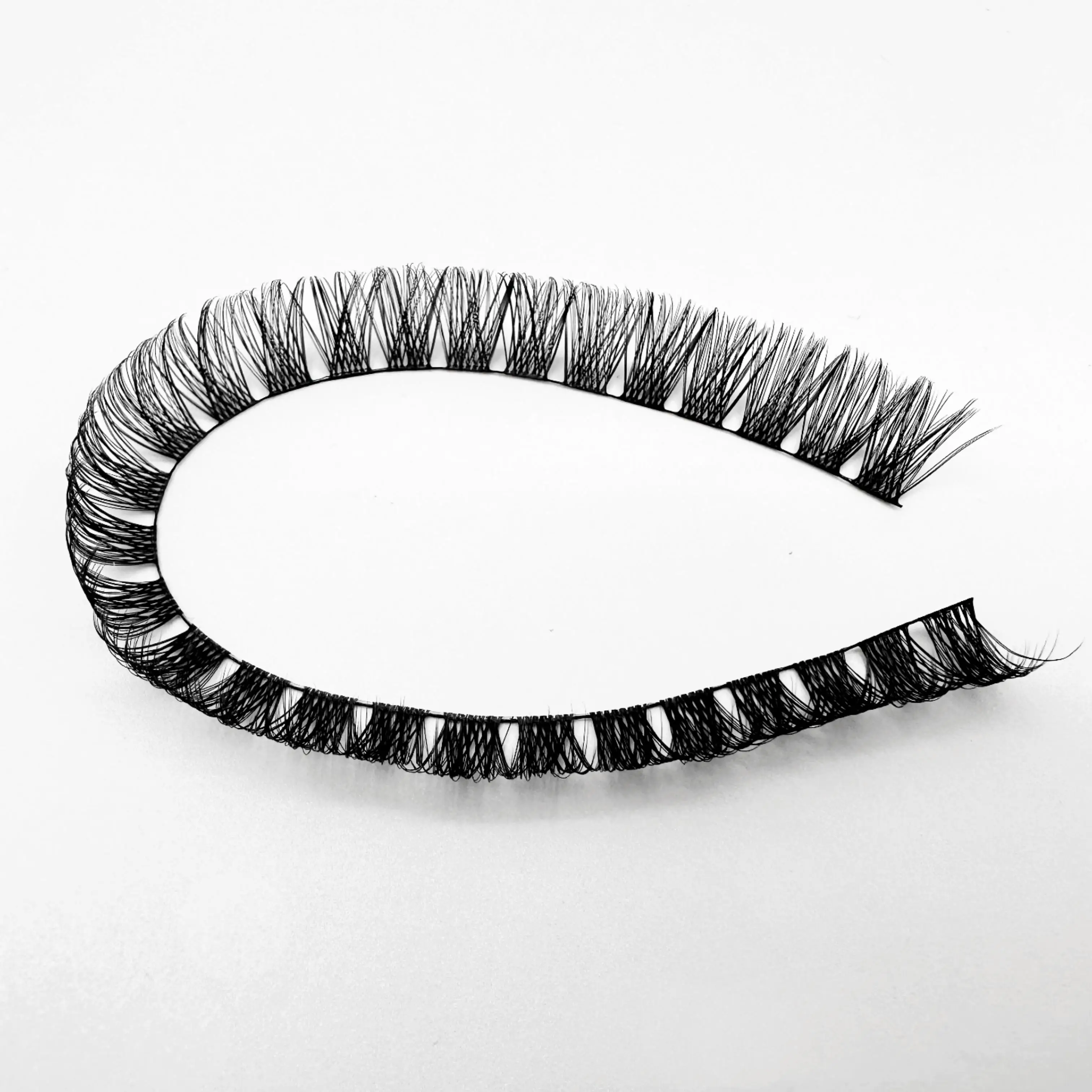 DIY Cluster Eyelash Extension Pre-cut Natural Segmented Lash Bundles Soft Ribbon Strip Makeup Eyelashes Customized Private Label
