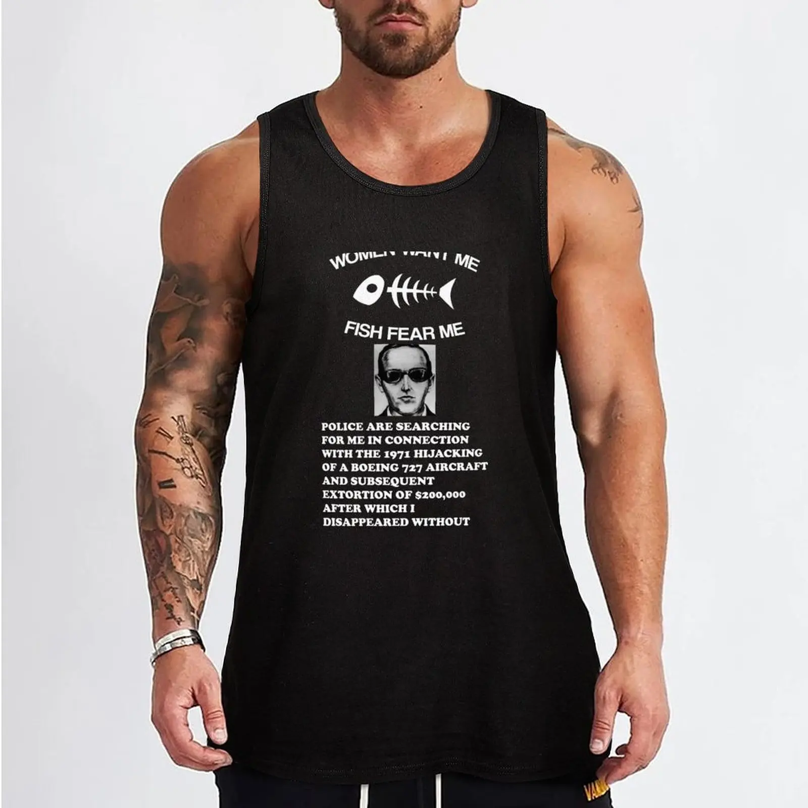 Women Want Me, Fish Fear Me Tank Top Casual Summer Tank Top Lightweight Sleeveless Shirt