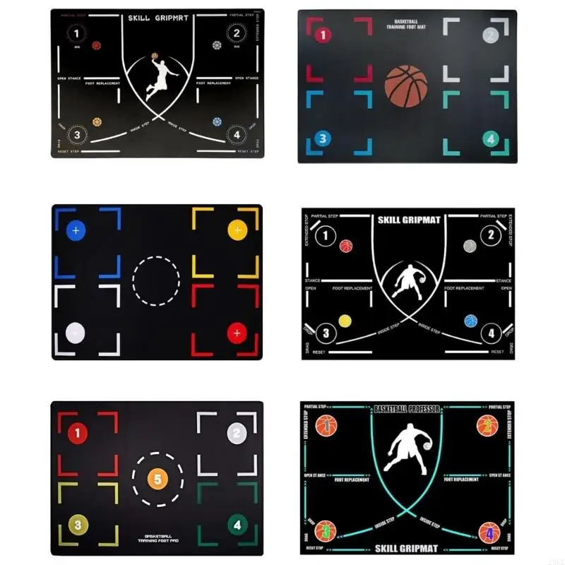  Basketball Dribble Trainer Nonslip Basketball Footstep Mat Shocked Absorbing Silents Ball Control Training Mat for Youth