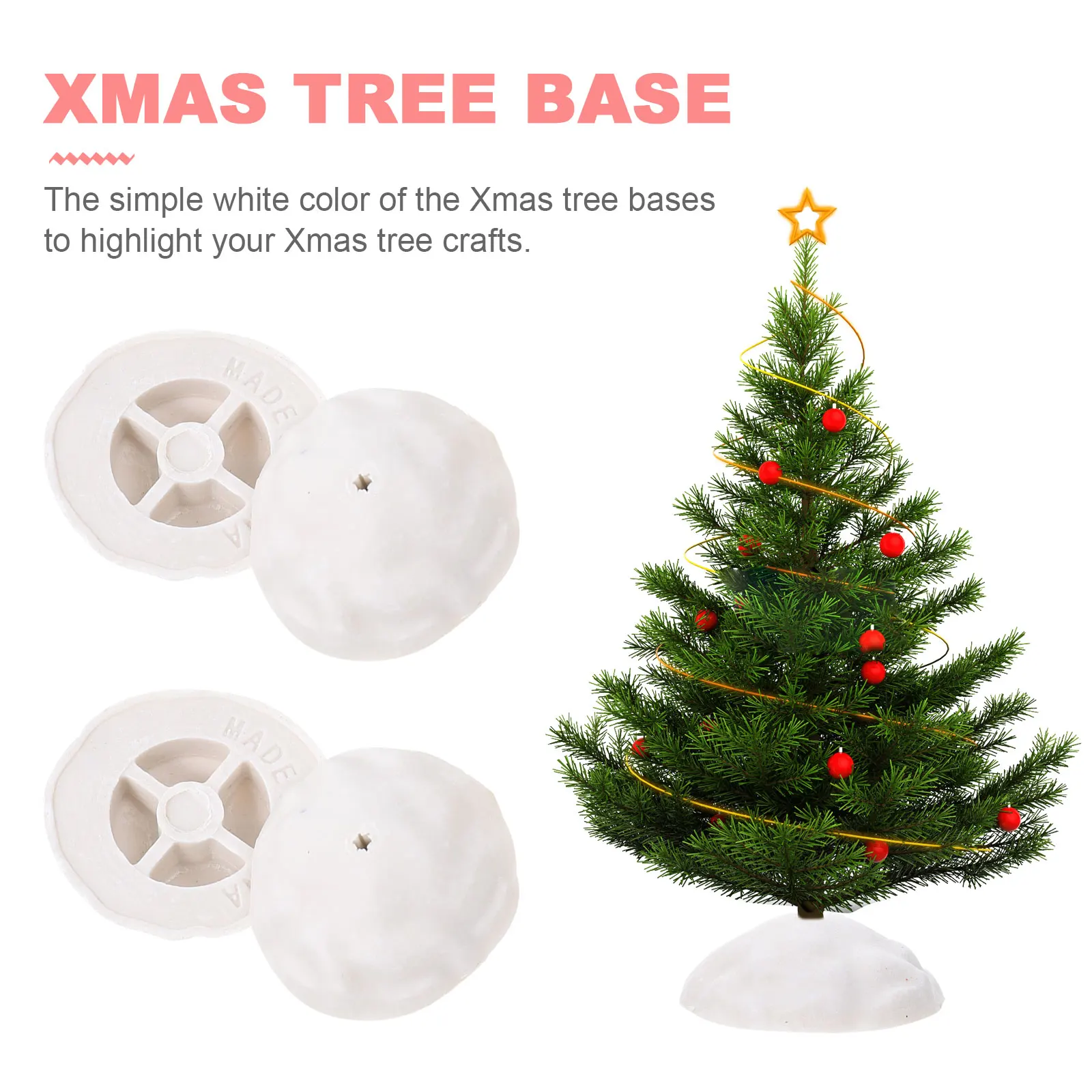 20Pcs Resin DIY Xmas Tree Bases Mini Supports for Crafting Christmas Tree Holders Supplies Resin Crafts Base Crafts Base