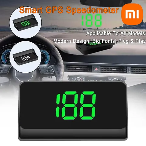 Xiaomi 자동차 헤드 업 Gps 새로운 스타일 Hd 속도계 속도 Kmh 디지털 Hud 앞 유리 프로젝터 전자 액세서리 디스플레이