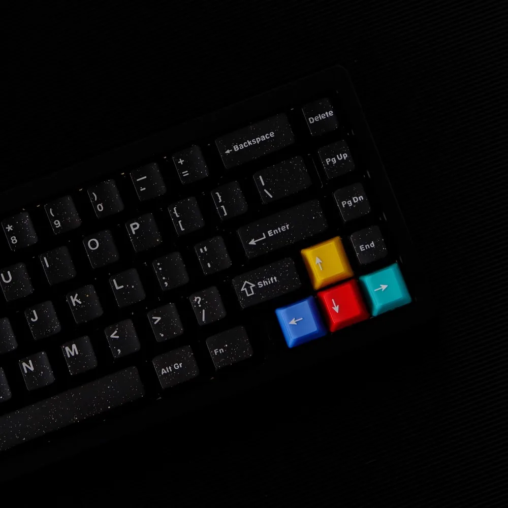 Neon Glitter Keycap Set 114key ABS Custom Black Translucent Keyboard Cap Cherry Profile Gaming KeyCap for Mechanical Keyboard