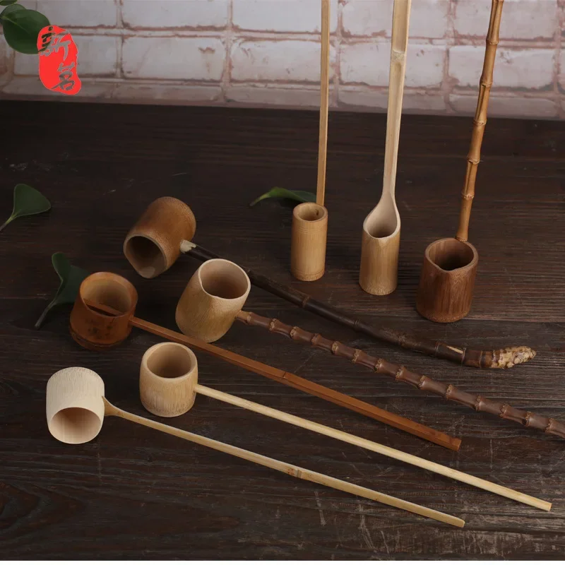 

Handmade Bamboo Water Scoop With Long Handle Spoon Cooking Tools Soup Spoon Ladle Dipper Natural Wood Water Spoon Transfer Tool