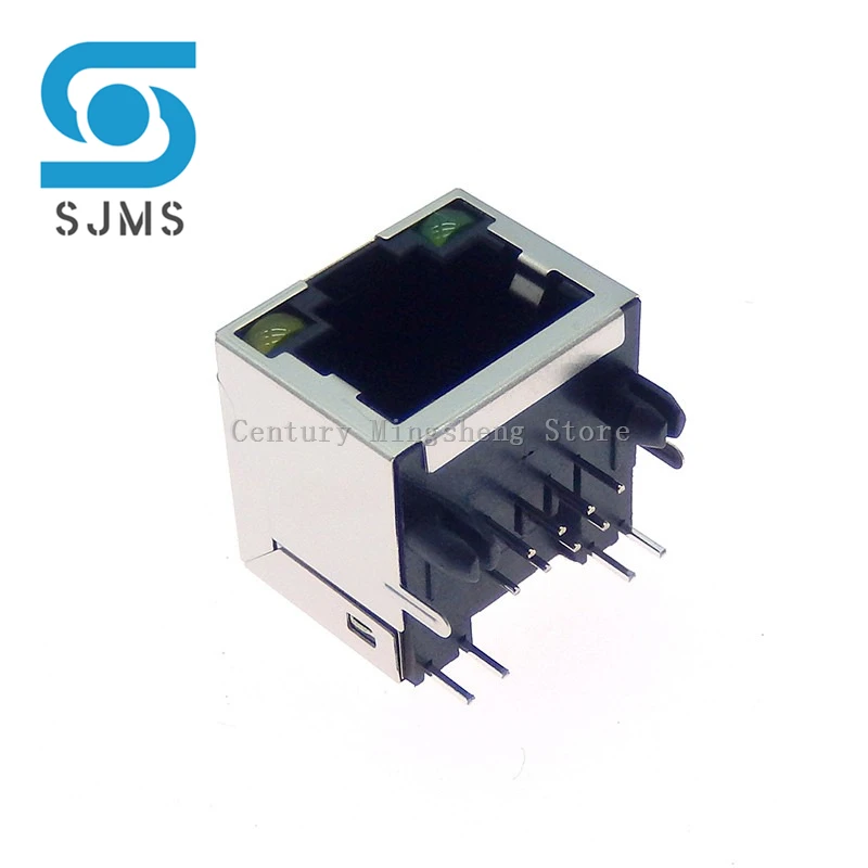 2/5/10PCS RJ45 Network Ethernet FEMALE SOCKET with light RIGHT ANGLE 56 8P8C female jack connector 8Pin Socket Port