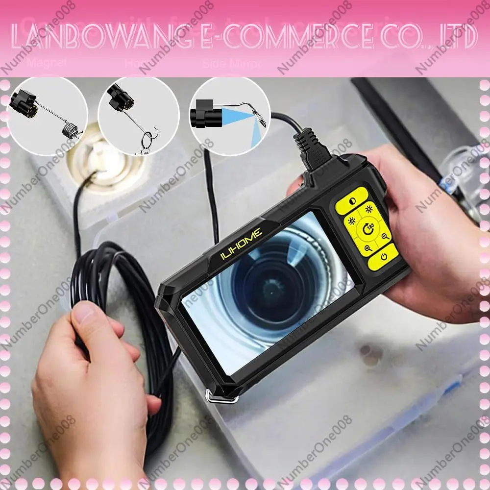 Industrial pipe endoscope 1080p high definition endoscope with screen 4.3 inch handheld endoscope