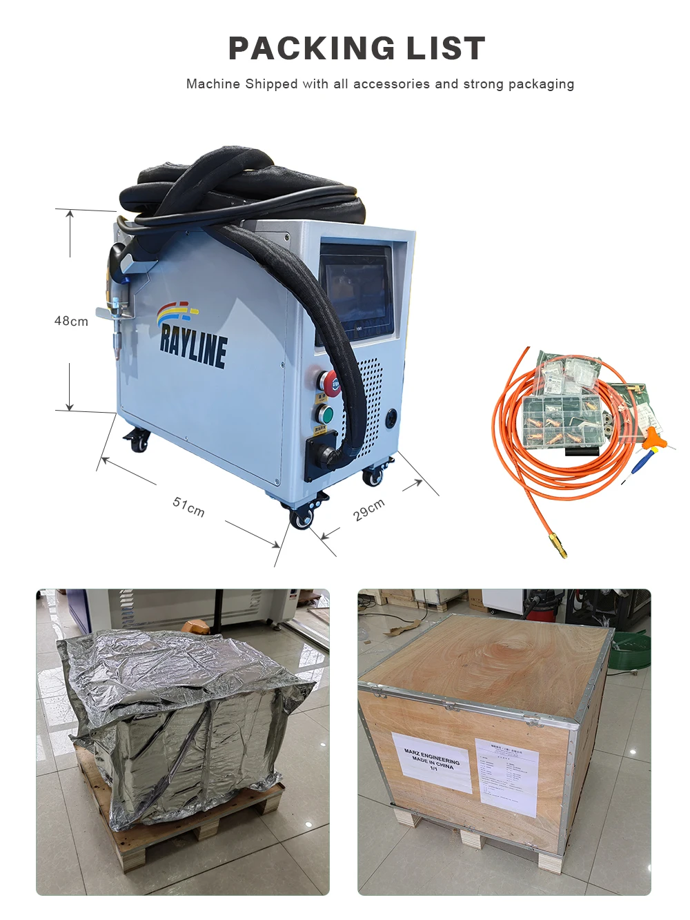 Fiber Laser Cleaning Machine 1000W - Fast Shipping 1500W Air Cooling Fiber