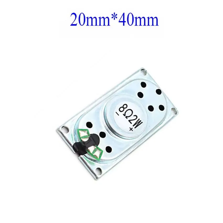 2pcs Mini Audio Portable Speakers 2040 8 Ohm 2W 20mm*40mm Notebook Speaker Square DIY Computer Speaker Connector