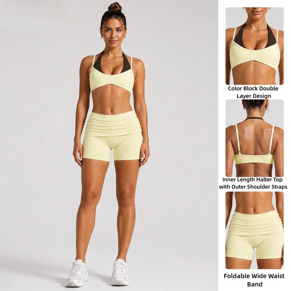 women-halter-neck-backless-yoga-set-sports-bra-quick-dry-running-shorts-workout-outfit-gym-clothes-set