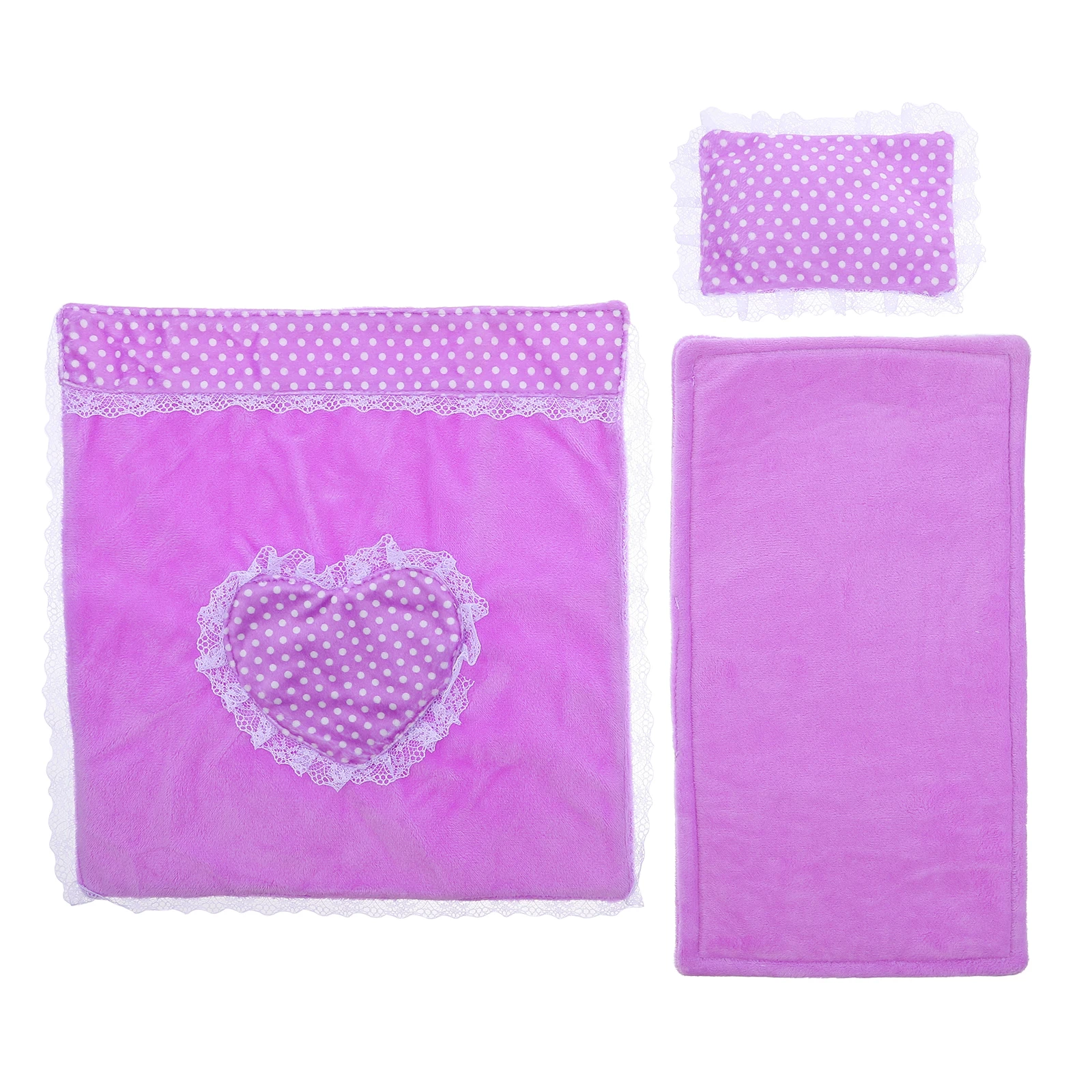 

House Bedding Set Comforter Dollhouse Bedroom Accessories Furniture Mini Blanket Cloth Decoration Miniature Pillow