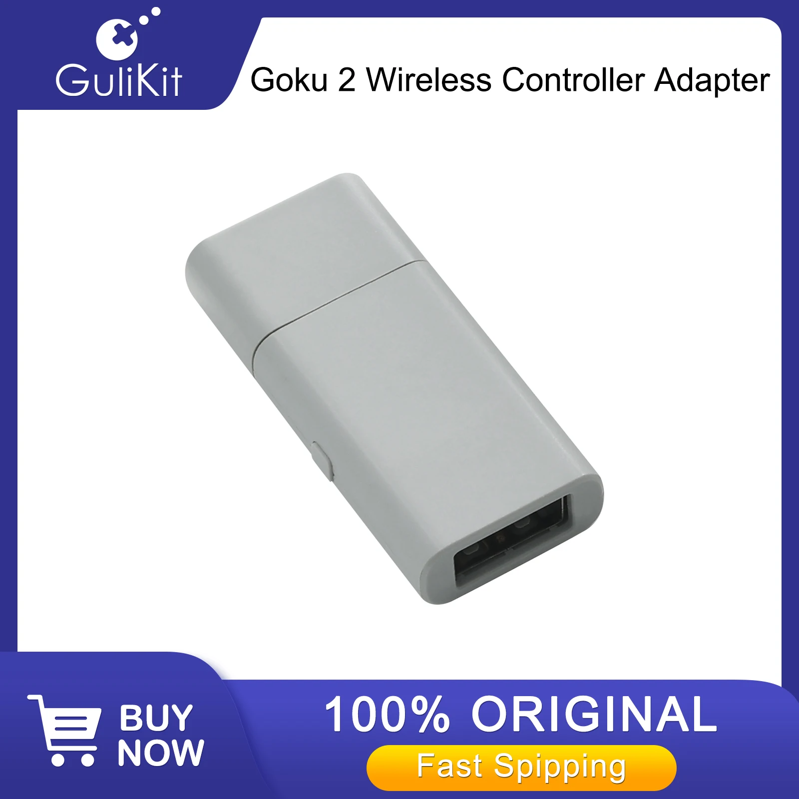 Adaptador Dongle Receptor Sem Fio Gulikit Goku 2 para Switch 1/2, PS4, Xbox Series S/X, One, Windows e Android