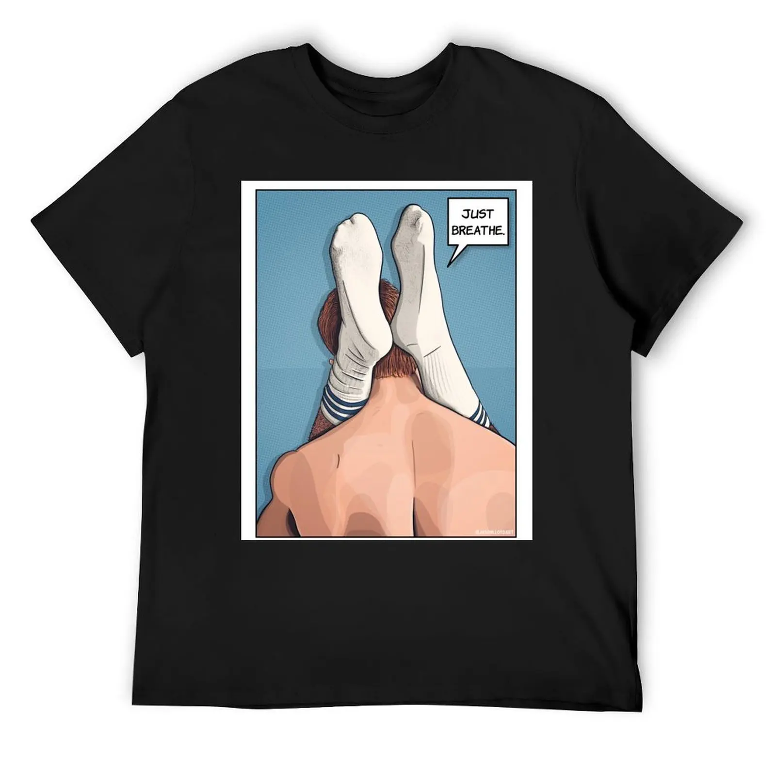 

Just Breathe T-Shirt quick-drying baggy shirts graphic shirts blue lock heavy weight t shirts for men