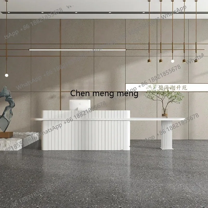 

Aesthetic Reception Counter Desk Modern Table Entrances Tables Administrator Stand Cashier Beauty Recepcja Furniture Center Shop