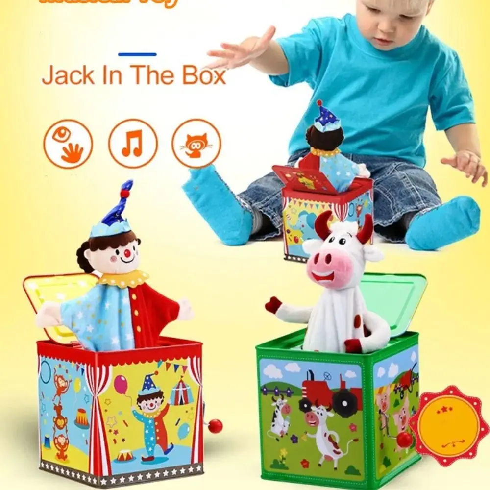 Cute With Music Children's Musical Early Education Metal Classic Music box Collection Cartoon Jack in the Box