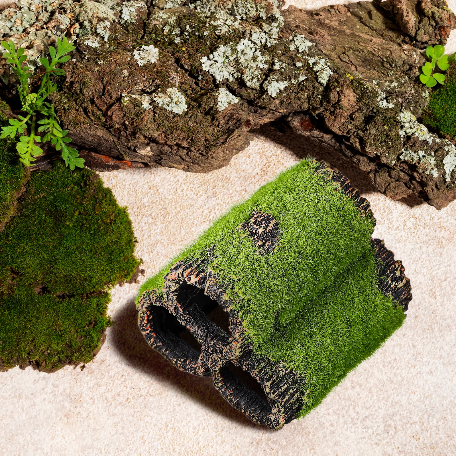 

Artificial Tree Trunk Fish Tank Decor Realistic Hollow Hideout Aquarium Shrimp Resin Sturdy Lifelike Pet Supplies