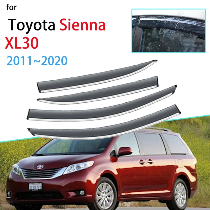 

Windows Visors for Toyota Sienna XL30 30 2011~2019 Deflector Awning Rain Winshield Shades Guard Car Accessories 2012 2013 2014