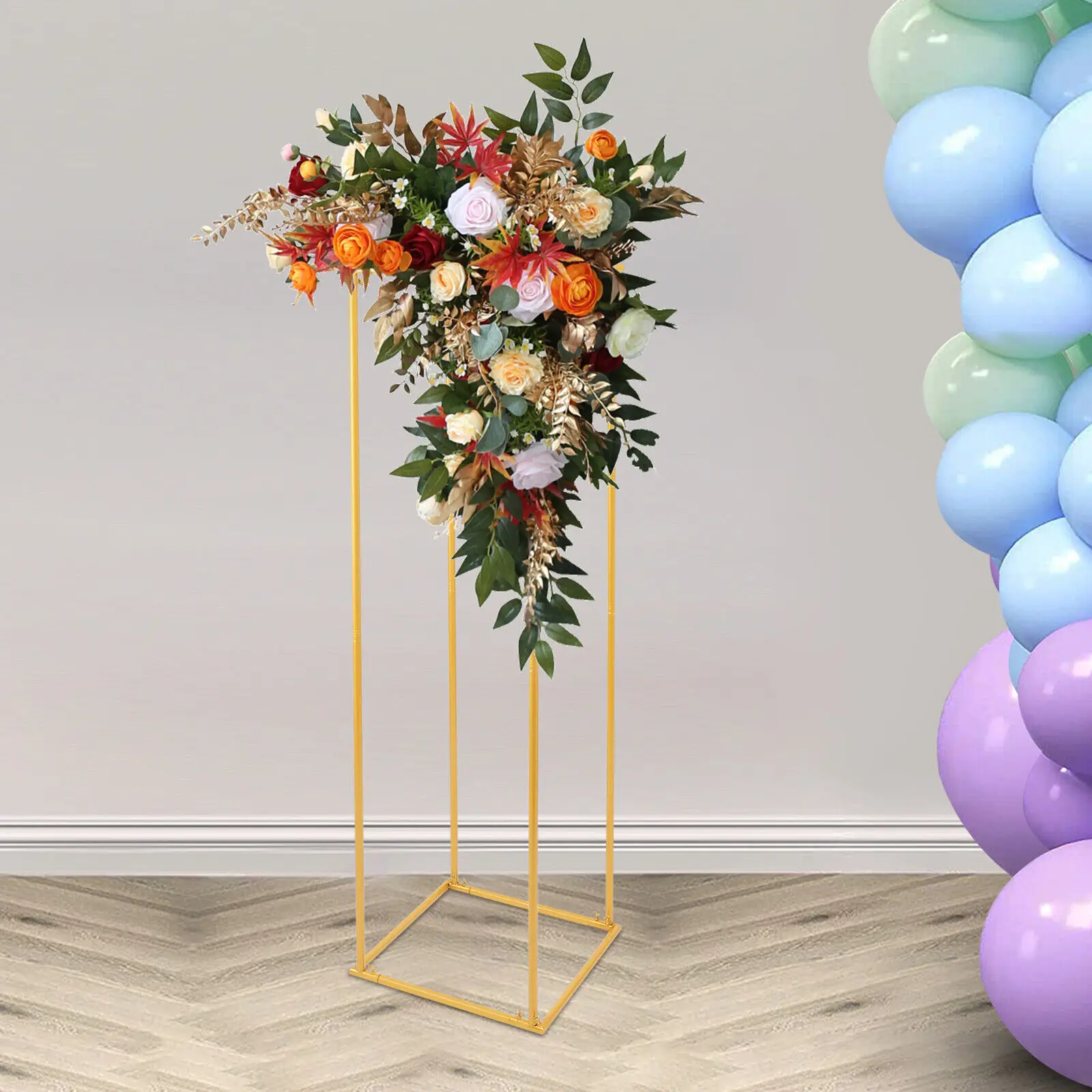 이벤트용 꽃 스탠드 - 견고하고 녹 방지, DIY 친화적 - 결혼식, 생일, 신부 샤워 및 가정용으로 이상적