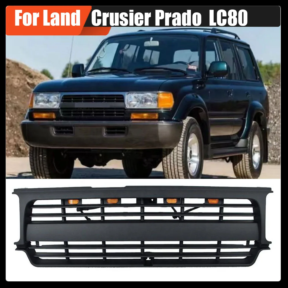

Modified Front Racing Grille Car Grills ABS Mask Auto Parts Other Exterior Accessories Fit For Land Crusier Prado LC80 1990-1997