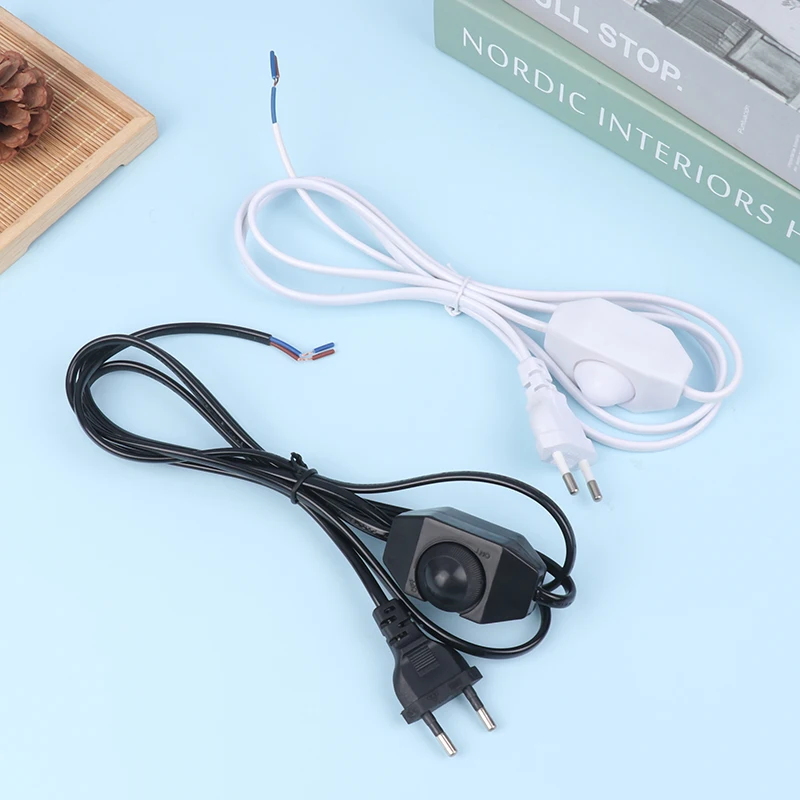 1.8M EU Plug Power Cable With Dimmer Switch 220V Extension Cord For Table Lamp Use