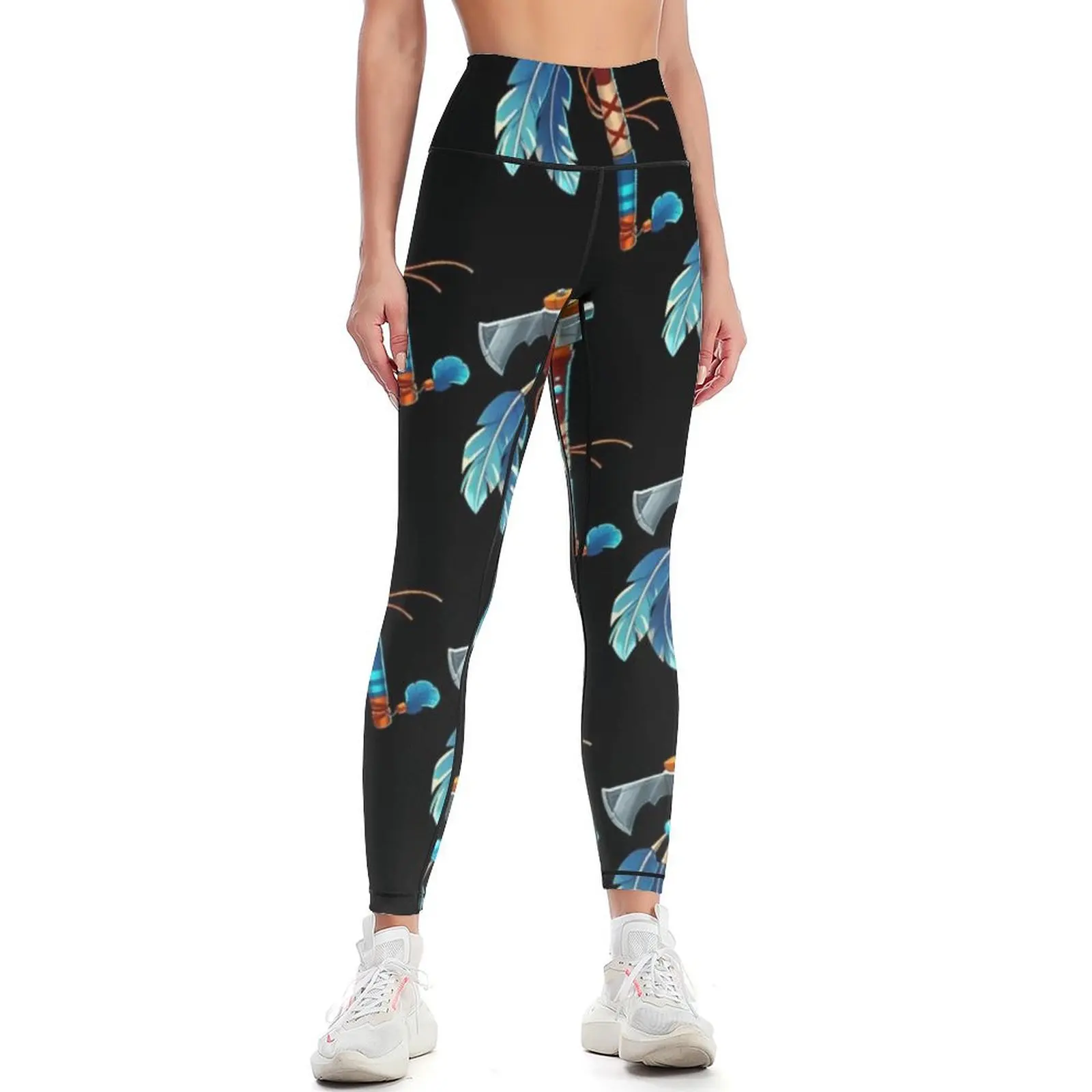 

Blue tomahawk Leggings Sports female sporty woman gym Womens Leggings