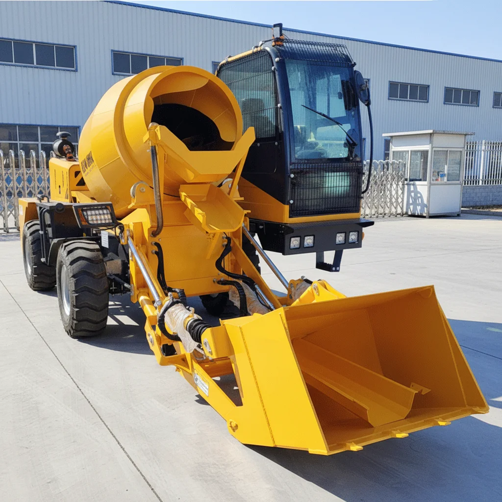 Customized Self Loading Concrete Mixer Truck For Concrete Mixing Transporting On Site